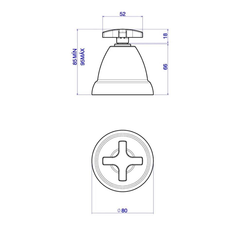 Acabamento para Registro de Gaveta Deca 1 1/4 e 1 1/2 Max Cromado 4900.C34.GD