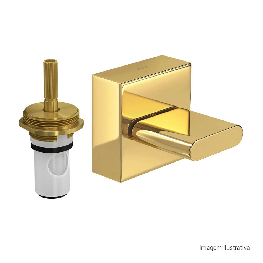 Acabamento para Registro de Pressão com Mecanismo 1/2 Volta Polo Gold Deca 4916.GL33.PQ