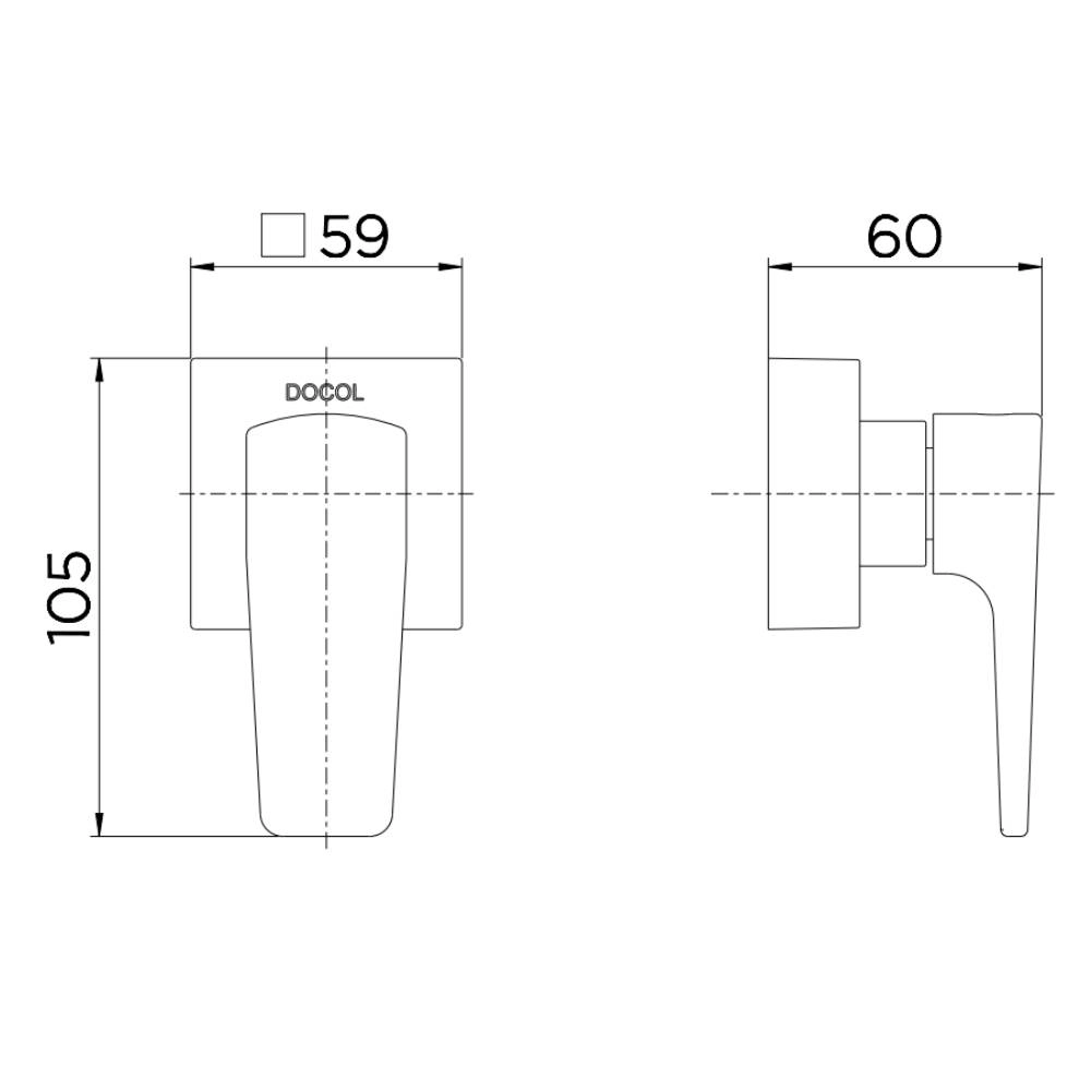 Acabamento para registro DocolBase 1/2", 3/4" e 1" Lift cromado 00804706