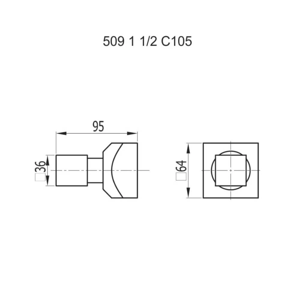 Acabamento para registro Hera Fani 509 1.1/2 C105