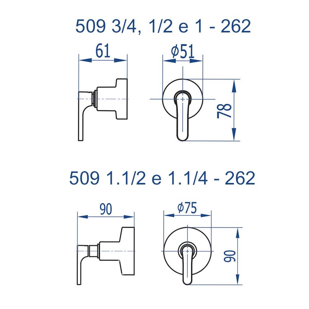 Acabamento para Registro Tunis Fani 3/4 509 BK260 Acabamento para Registro Tunis Fani 3/4 509 BK260