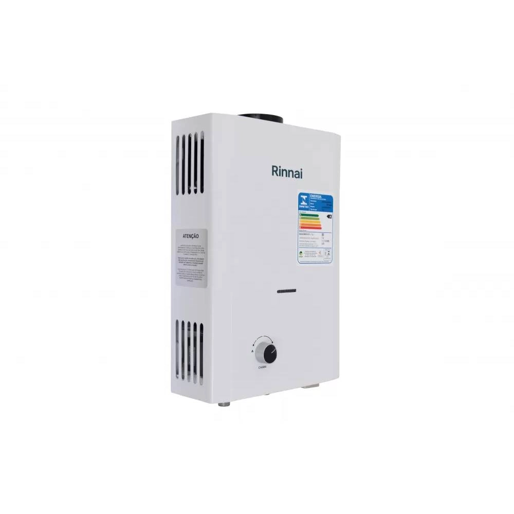 Aquecedor Rinnai a Gás REUM070 BRANCO 7LTS Mecanico GLP 
