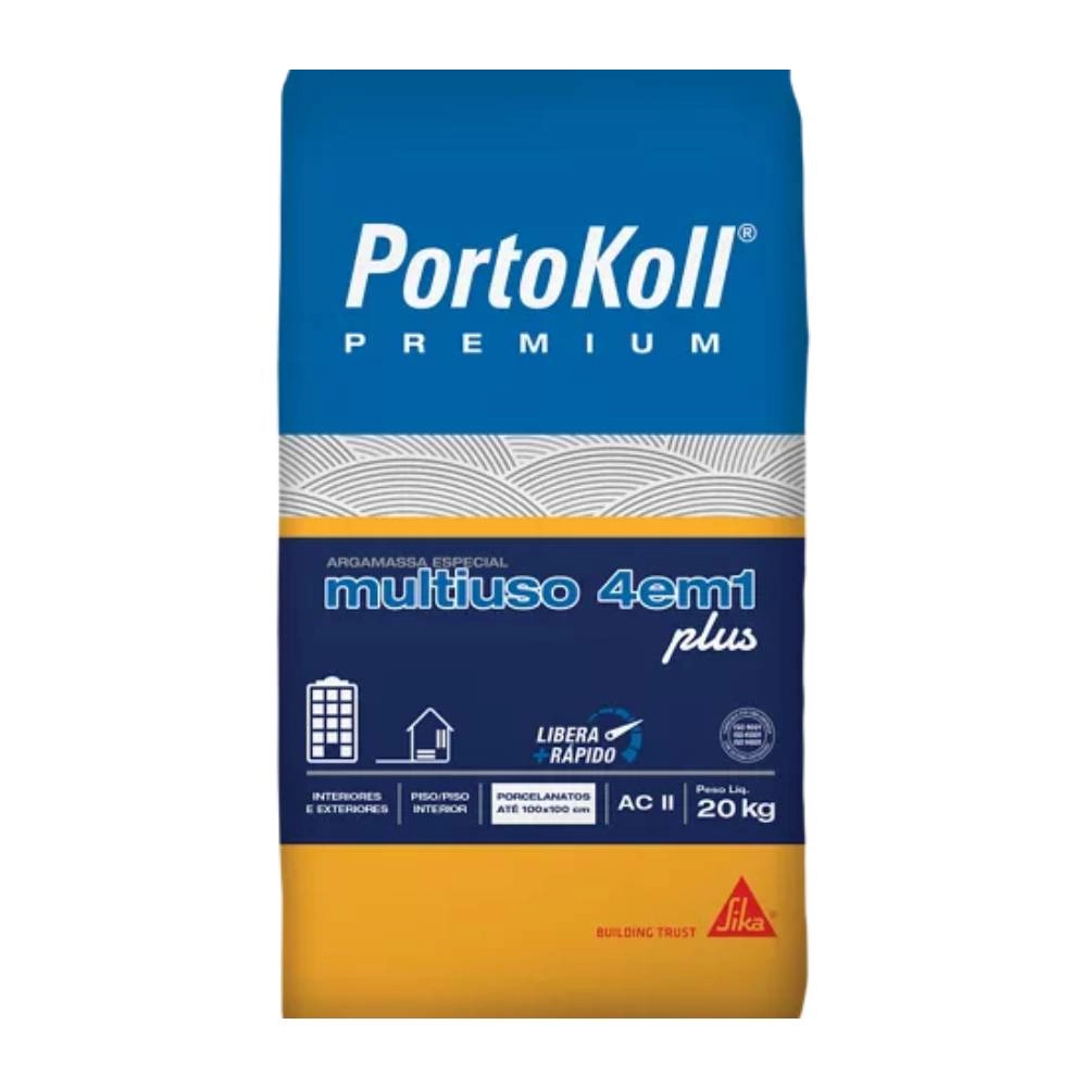 Argamassa Portokoll Multiuso 4x1 ACII Piso/Piso Sc 20kg Argamassa Portokoll Multiuso 4x1 ACII Piso/Piso Sc 20kg