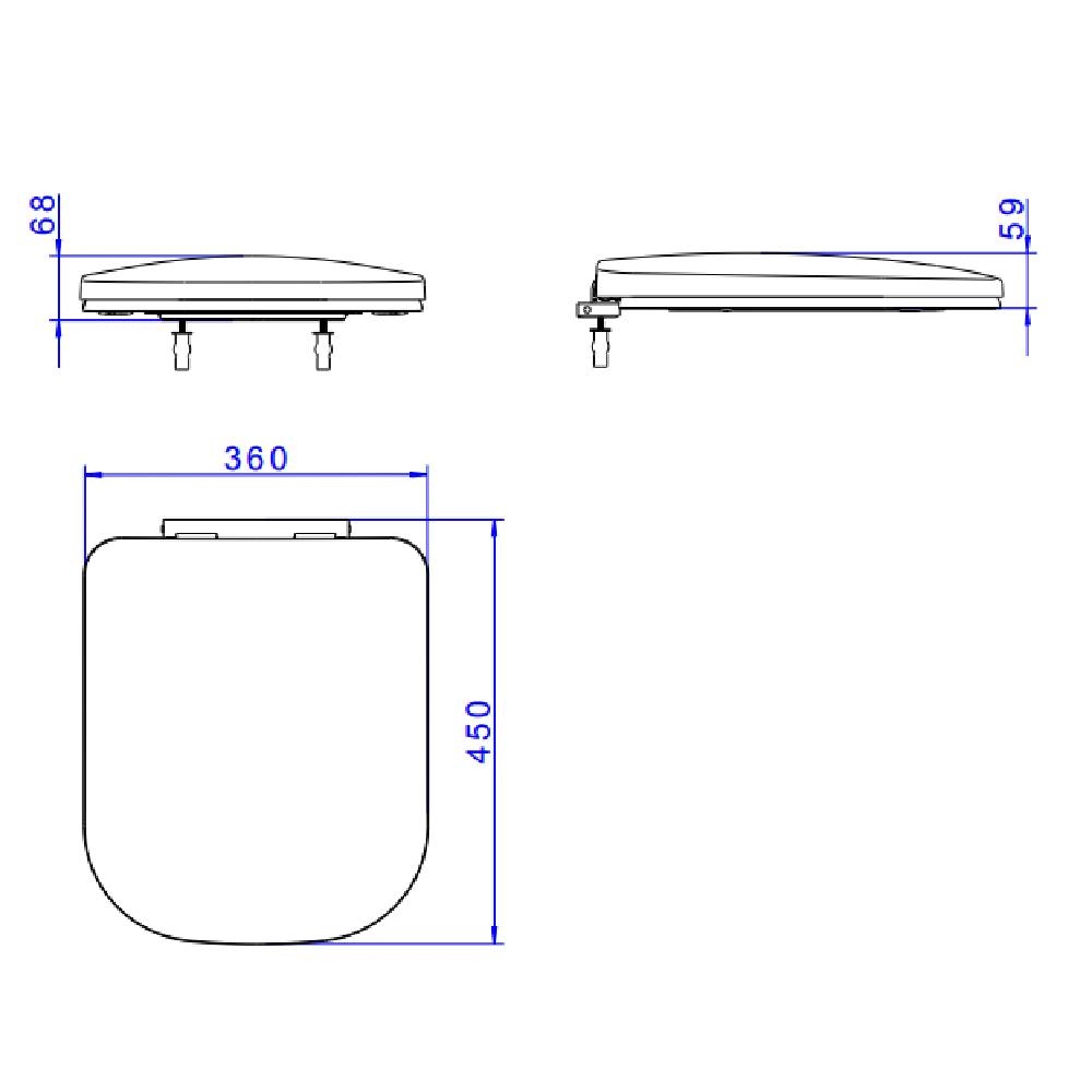 Assento Deca em Plástico Slow Close para Bacias Quadra Polo Unic Branco AP.215.17