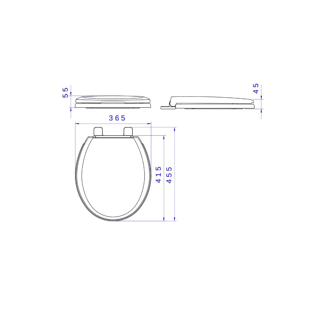 Assento Plástico com Slow Close e Easy Clean Branco Izy, Izy Conforto, Ravena AP.165.17