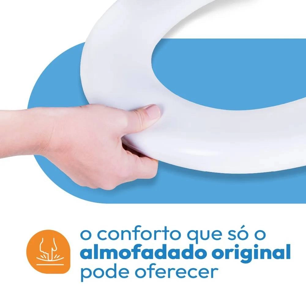 Assento Sanitário Oval Almofadado Astra TPK/AS BRANCO