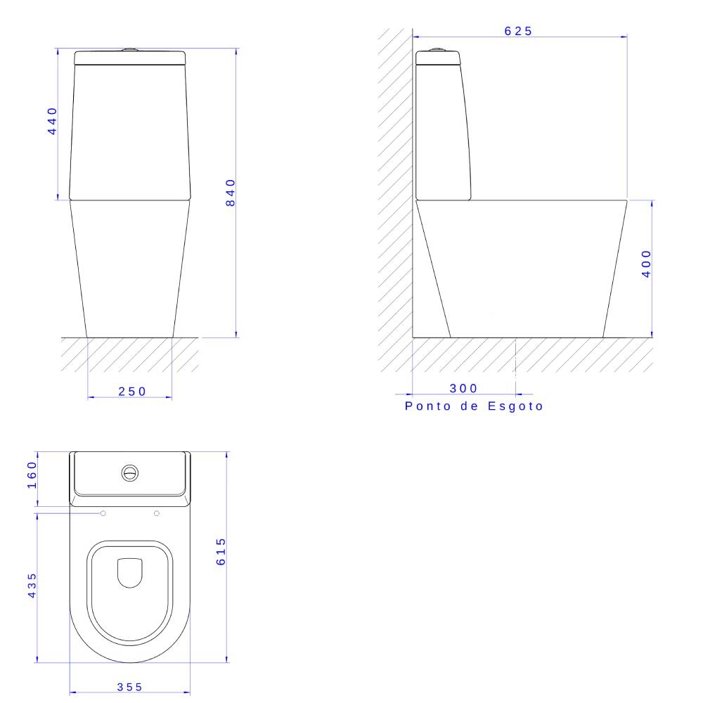 Bacia Link para Caixa Acoplada Gelo P.230.17