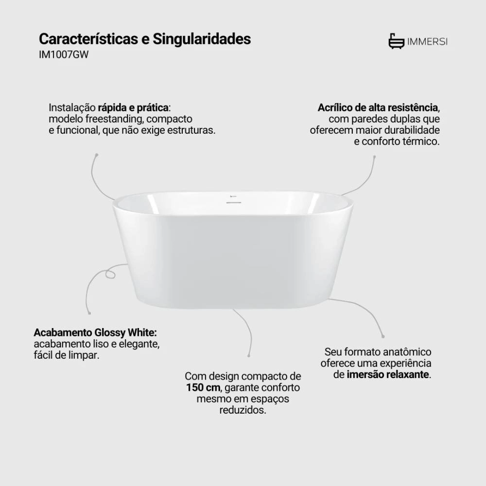 Banheira Immersi Gamboa 1,50X80X60 