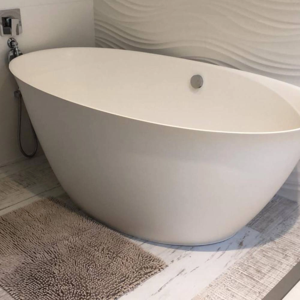 Banheira Sabbia Paraty Duramatt Fosco Acetinado Branco Giroacqua Cromado