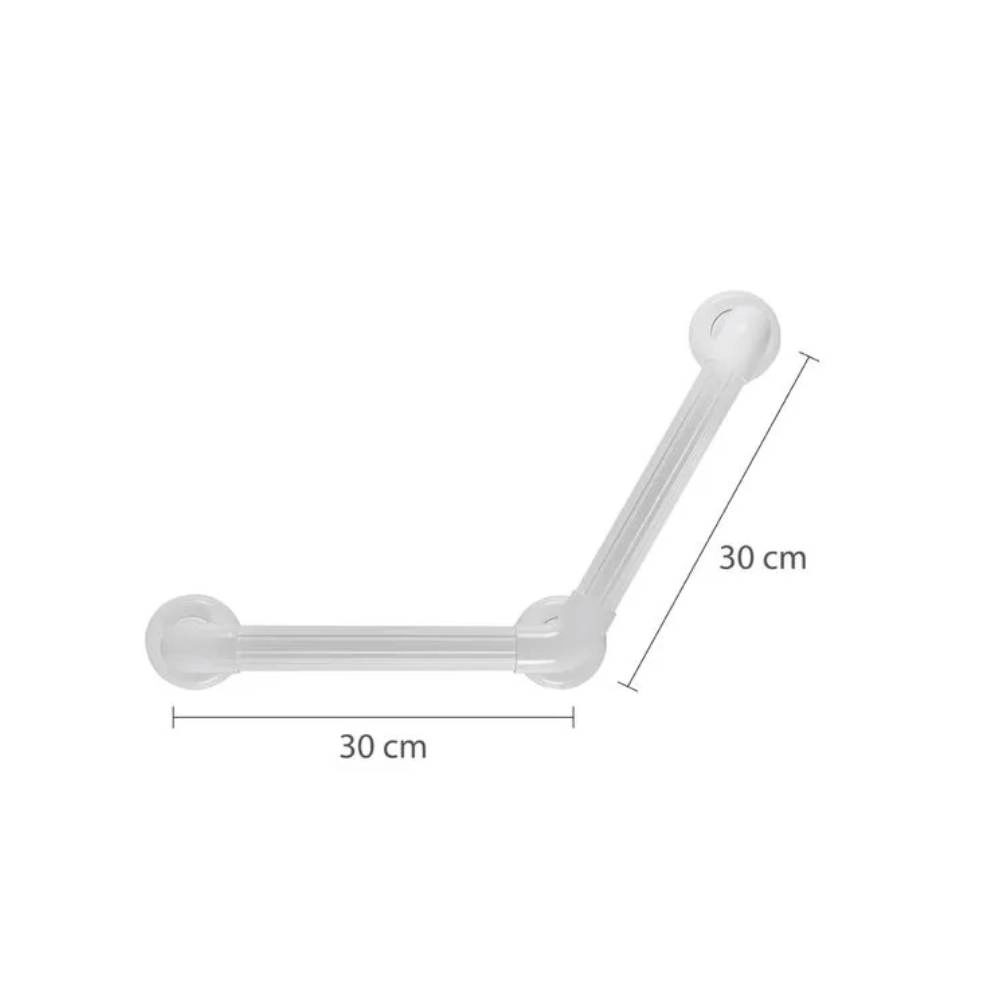 Barra de Apoio Astra Curva 30X30 PVC BPCU/33 BR