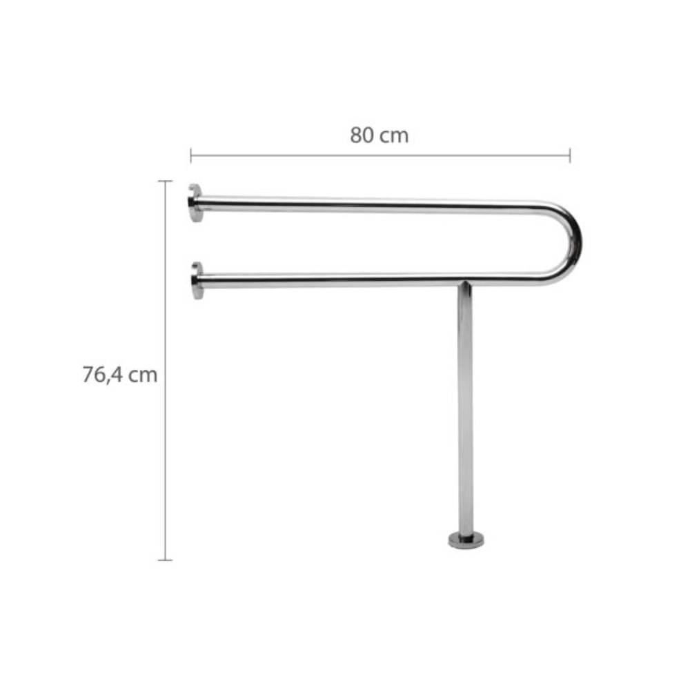 Barra de Apoio Astra Fixa MD01 Inox 1 1/4