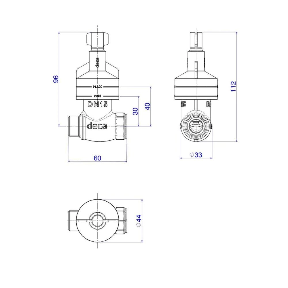 Base Registro de Pressão 1/2 DN15 Bruto Deca 4416