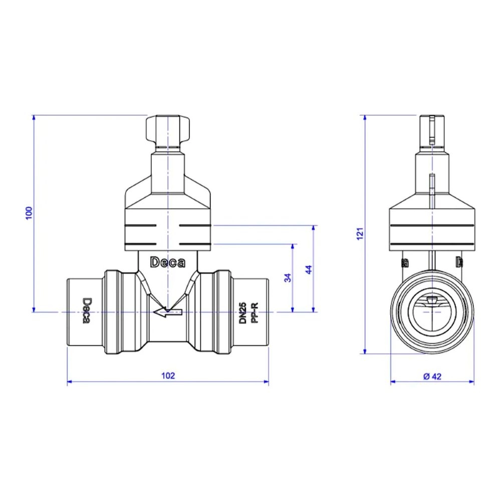 Base Registro de Pressão MVS para PPR de 25 -B Deca 4416.202.PPR Base Registro de Pressão MVS para PPR de 25 -B Deca 4416.202.PPR