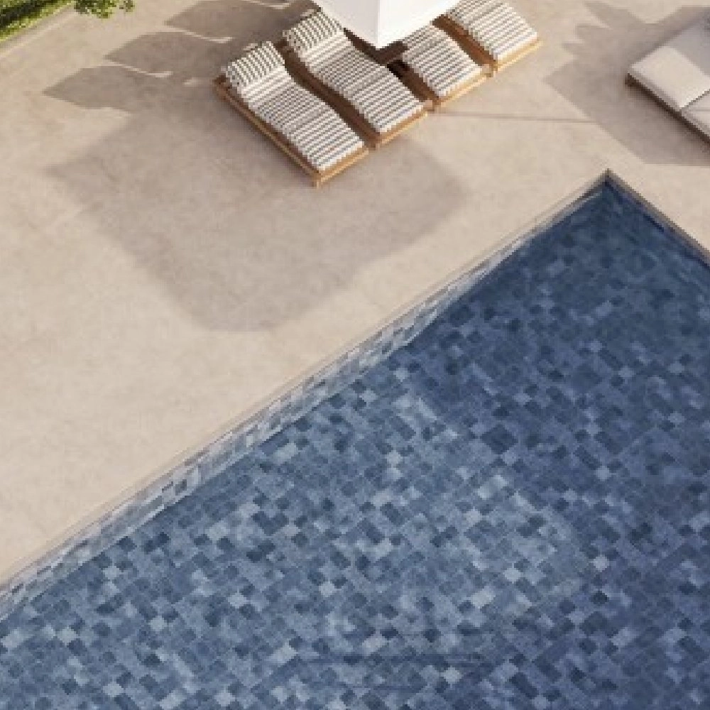 Biancogres Porcelanato 60x60 Campeche Deco Blu Externo Retificado