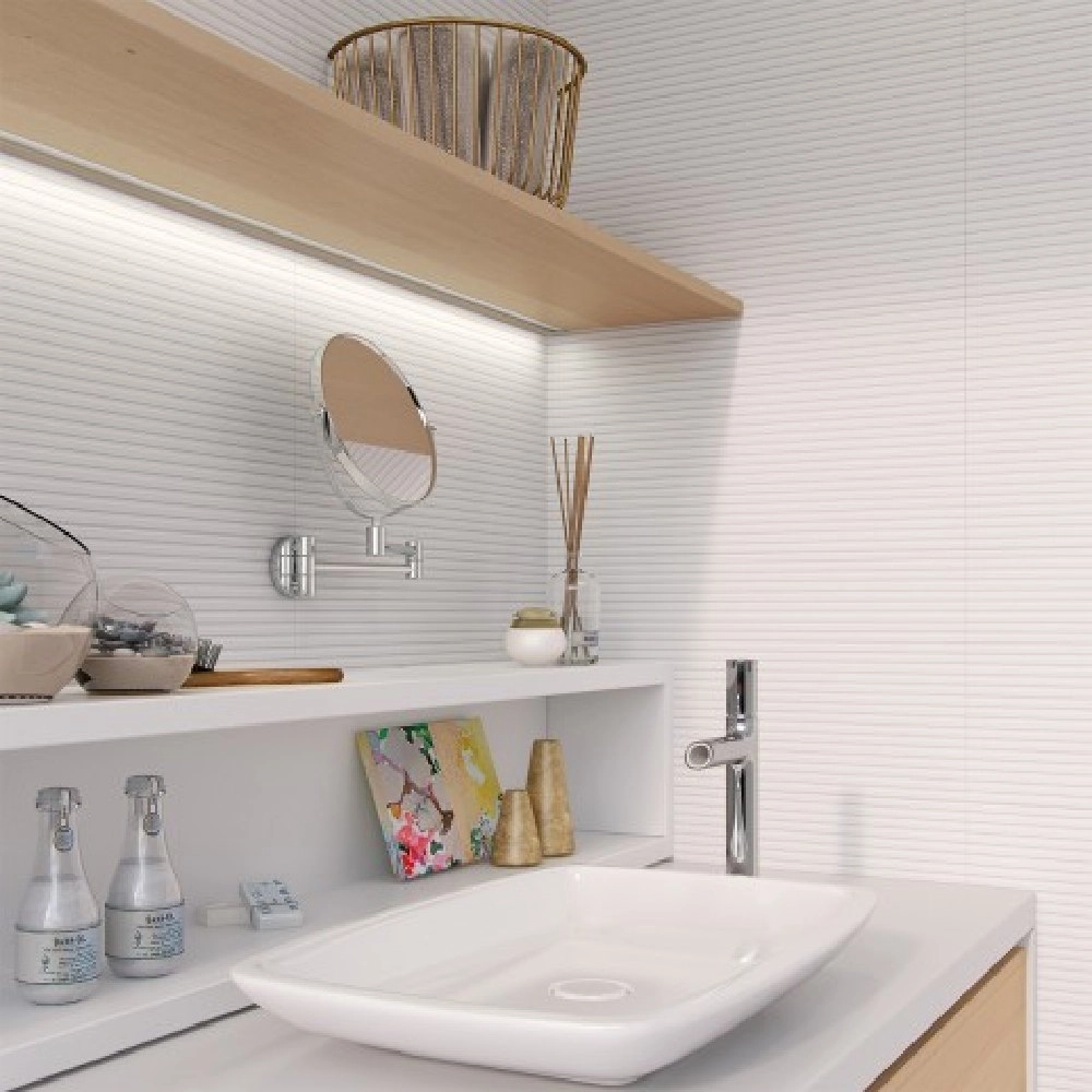 Biancogres Revestimento 32x60 Rig Bianco Acetinado Retificado 