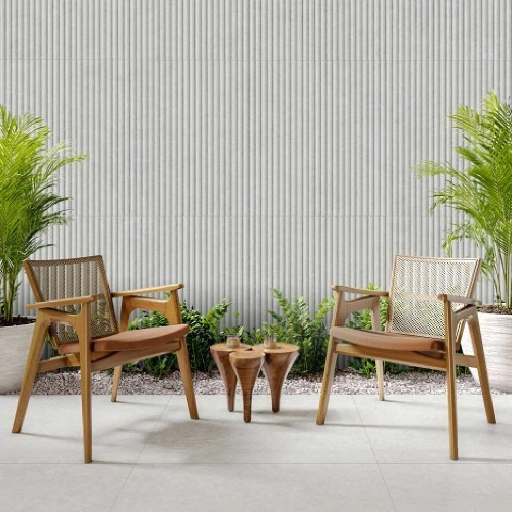 Biancogres Revestimento 45x90 Canel Cannes Grigio Acetinado Retificado