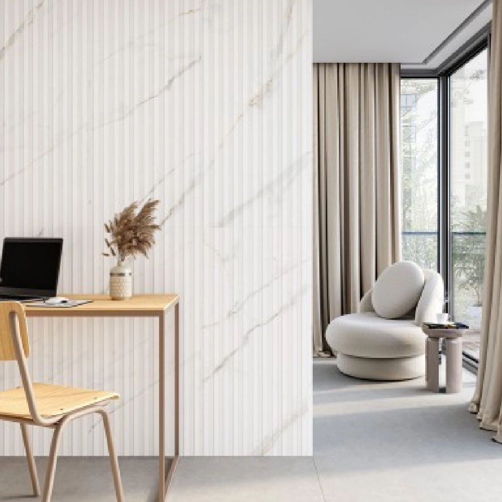 Biancogres Revestimento 45x90 Ripa Calacata Acetinado Retificado