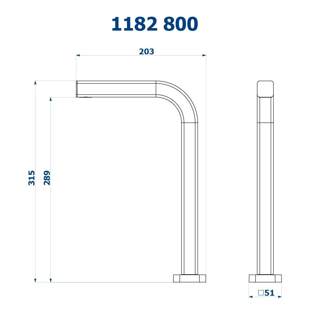 Bica de Mesa Reta Barbara Dundes Fani 1182 C800 Bica de Mesa Reta Barbara Dundes Fani 1182 C800