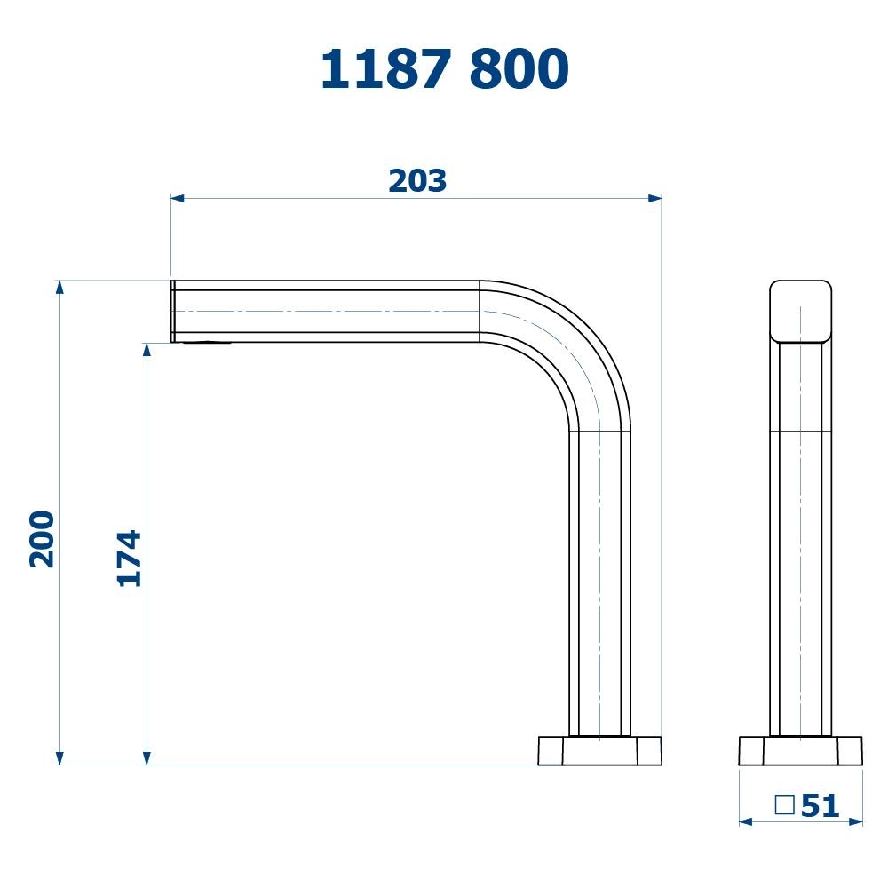 Bica de Mesa Reta Barbara Dundes Fani 1187 BK800