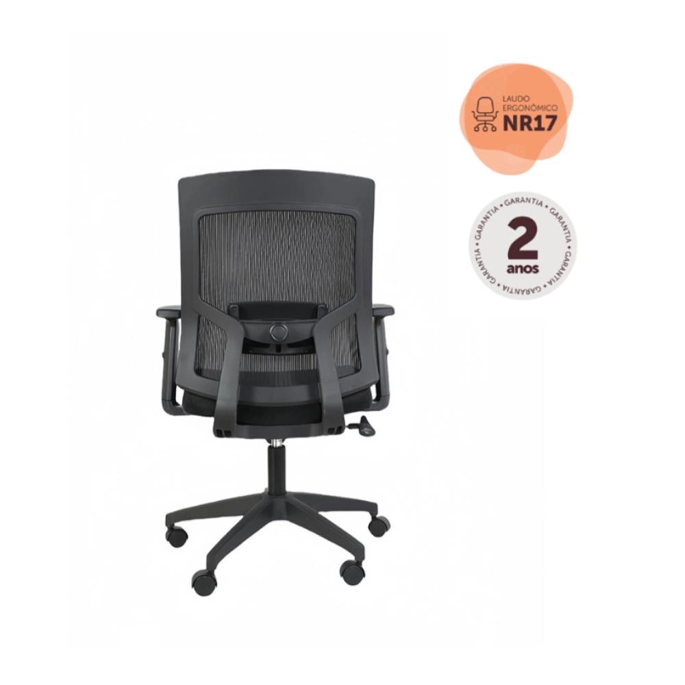 Cadeira Rivatti Office Dakota Tela Mesh Preta