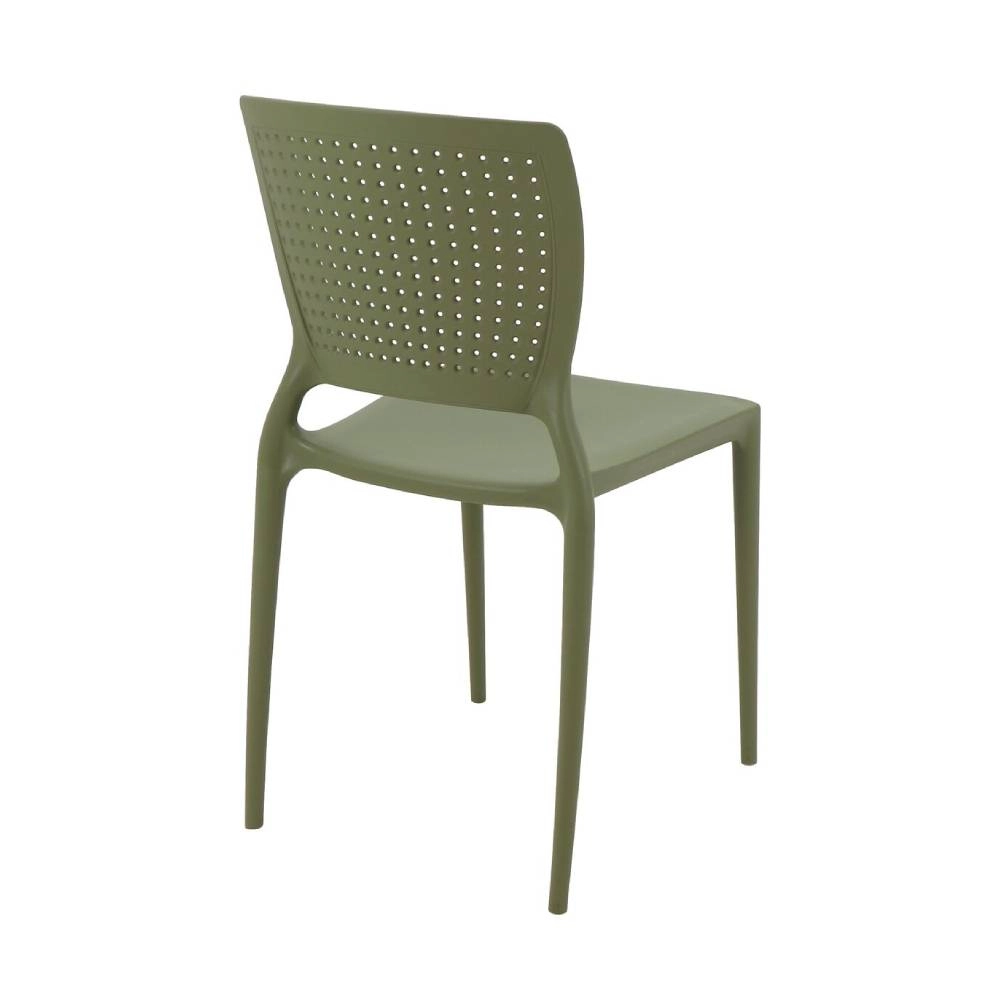 Cadeira Tramontina Summa Safira em Polipropileno e Fibra de Vidro Verde Oliva 