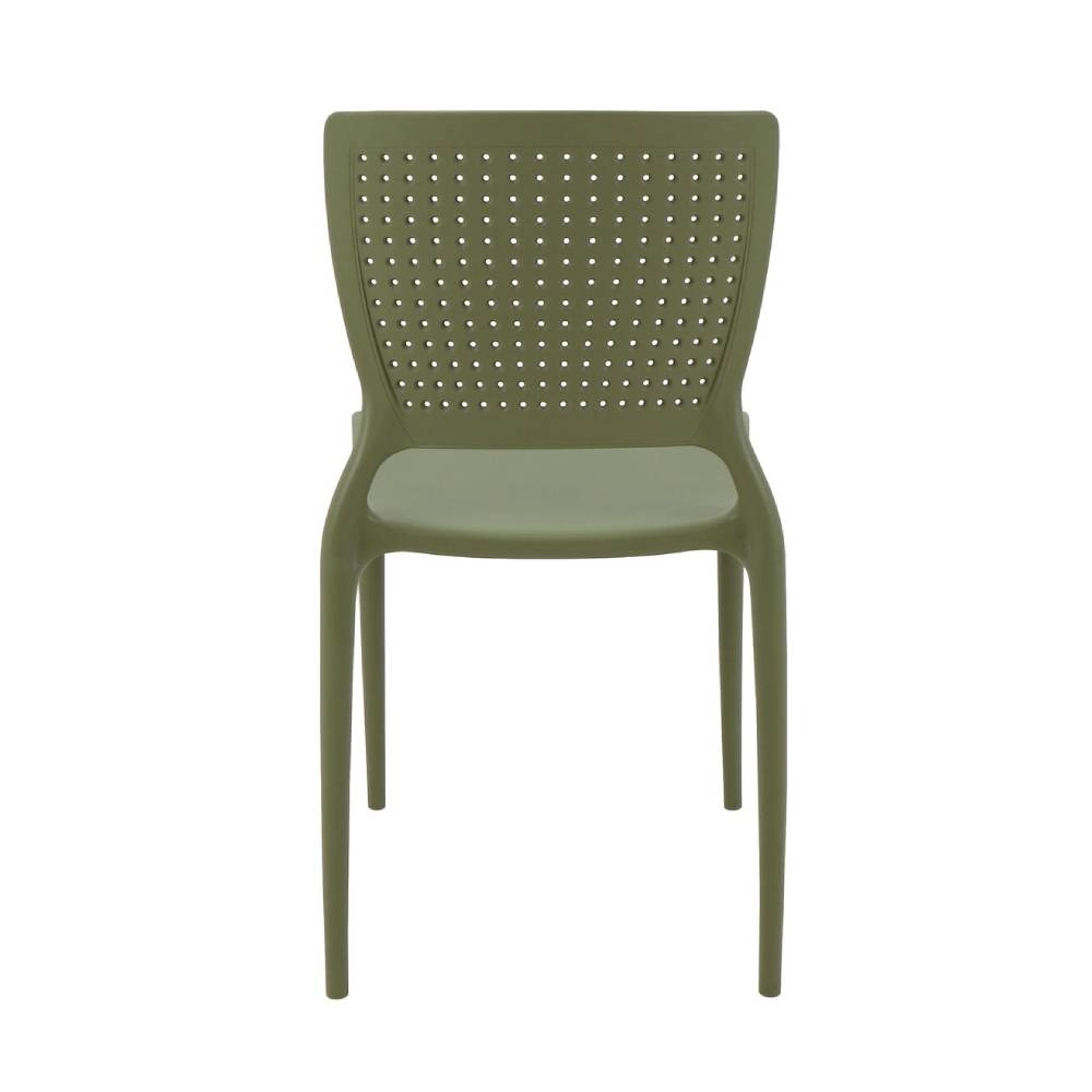 Cadeira Tramontina Summa Safira em Polipropileno e Fibra de Vidro Verde Oliva 