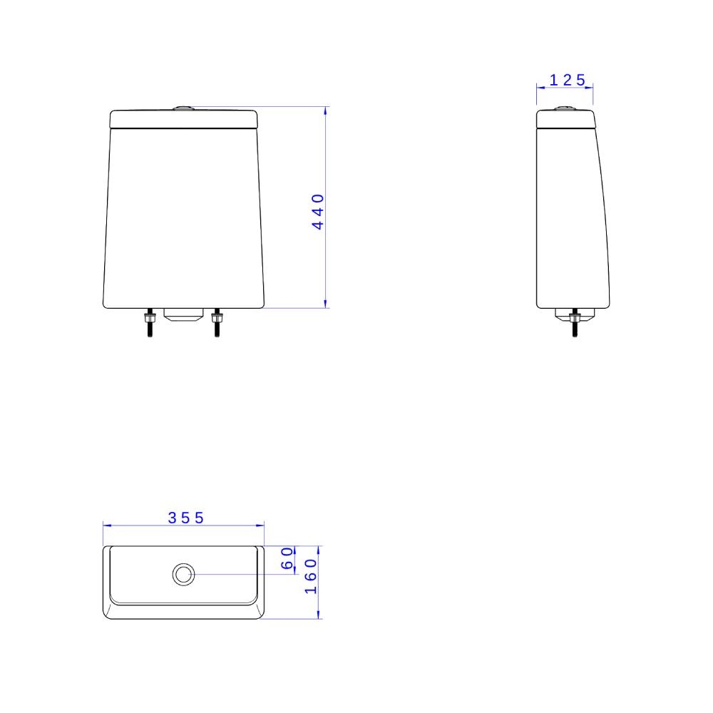Caixa Acoplada Monocromática com Acionamento Duo Marrom Fosco Lk Deca CD.23F.MRFC.22