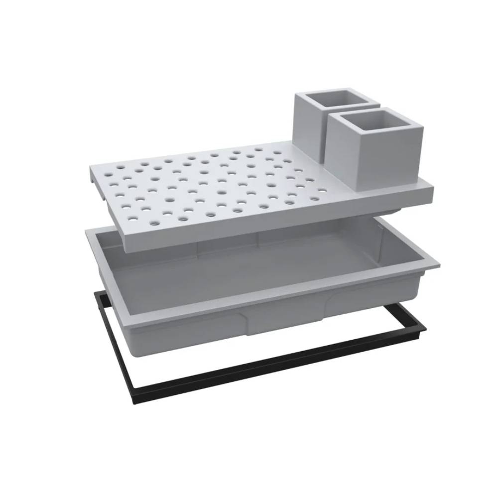 Canal Organizador Concept Copoes e Talheres Branco Arquitech