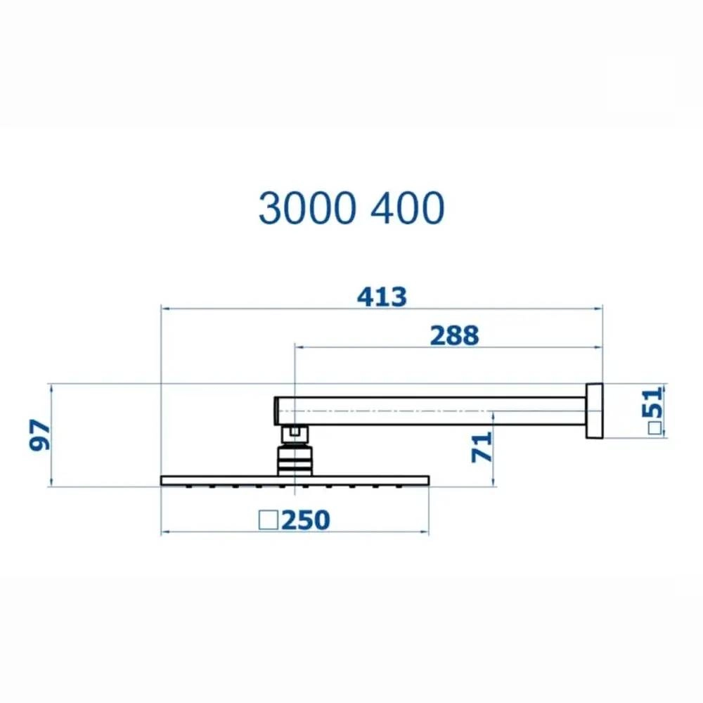Chuveiro Articulado de Parede Platina Fani 3000 RV400