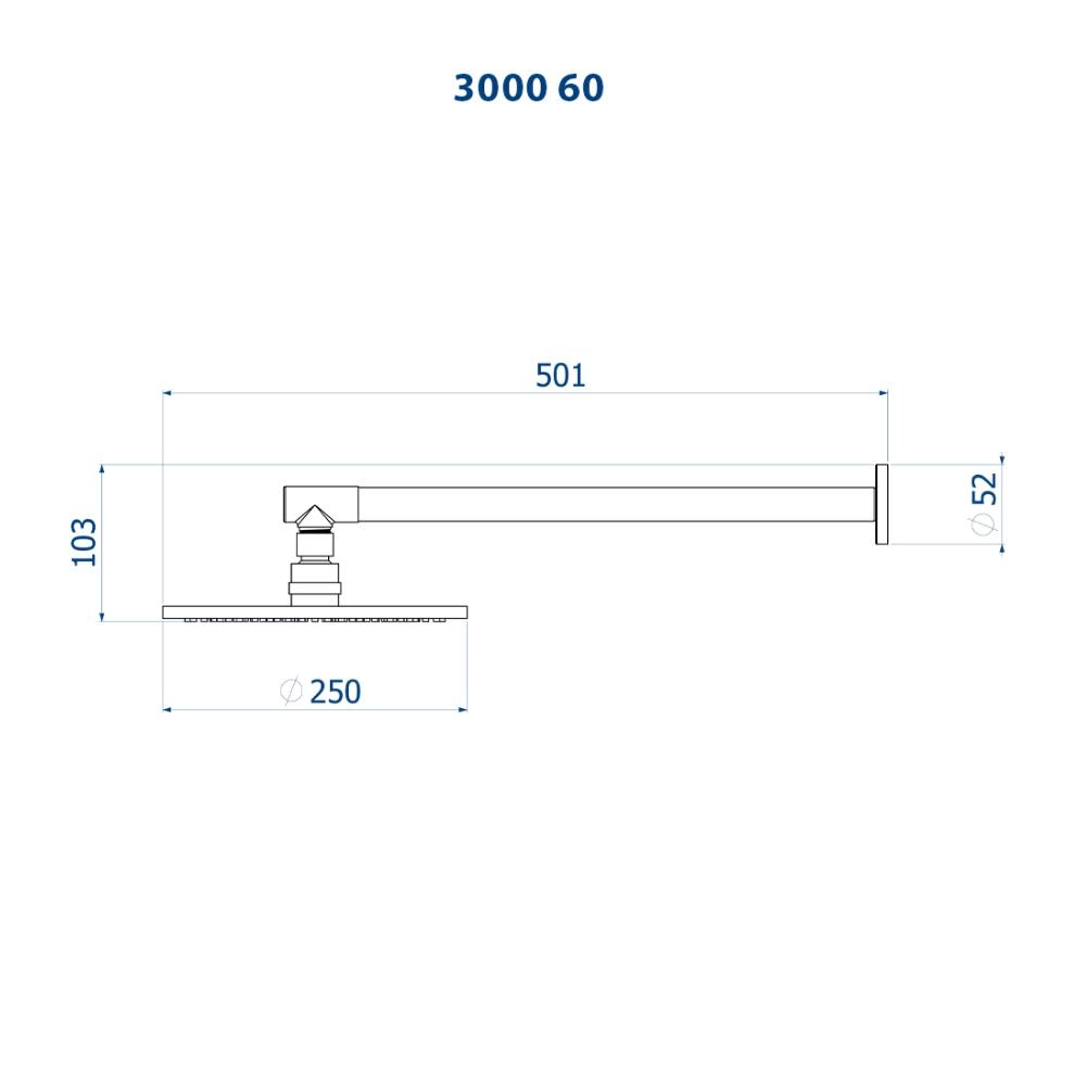 Chuveiro Articulado de Parede Safira Fani 3000 BK60 