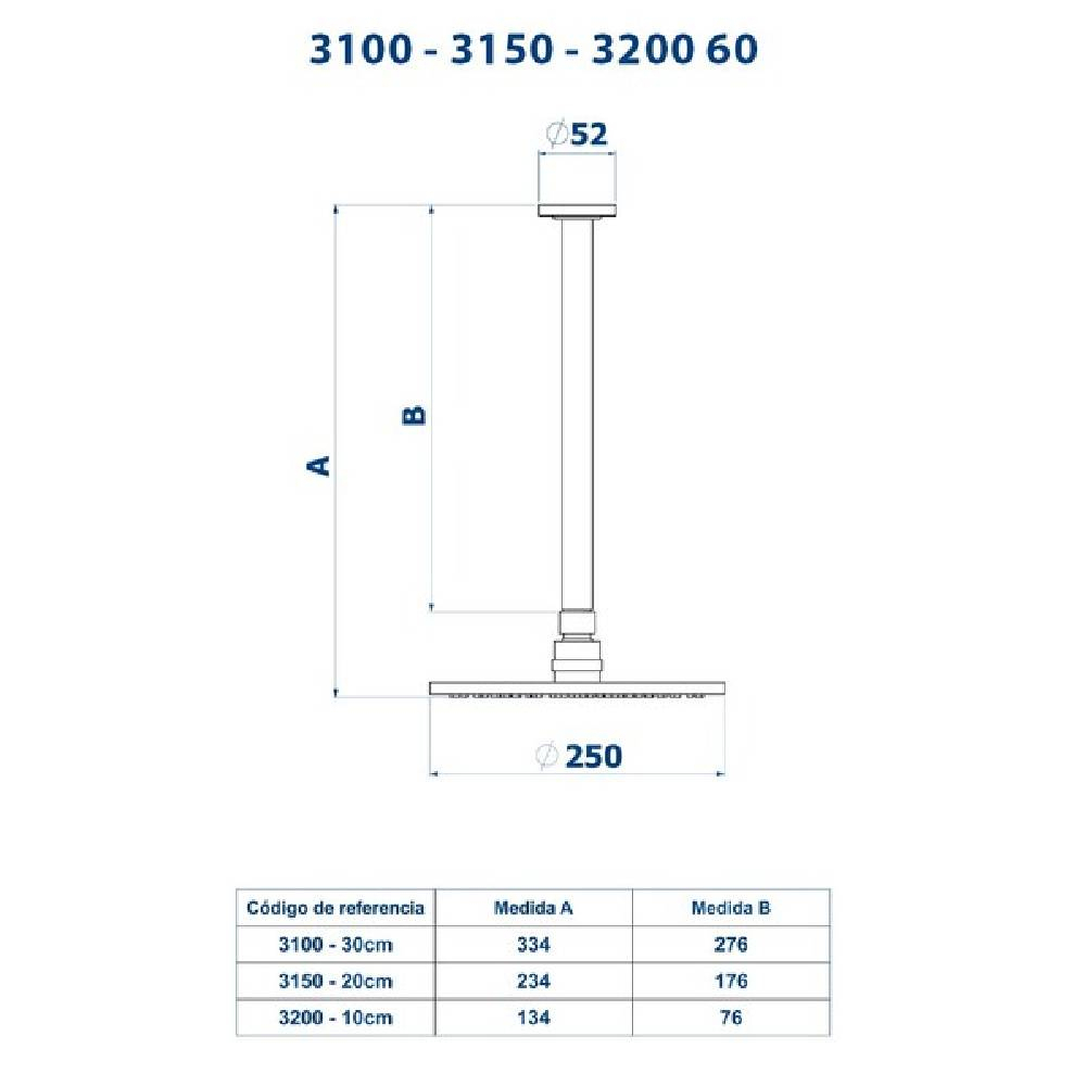 Chuveiro Articulado de Teto Safira Fani 3100 BK60 Chuveiro Articulado de Teto Safira Fani 3100 BK60