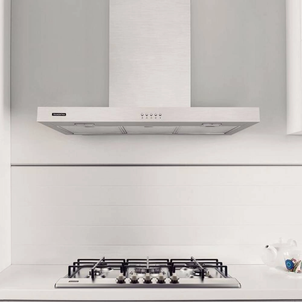 Coifa de Parede Tramontina New Dritta Wall 90 em Aço Inox 90 cm 220 V