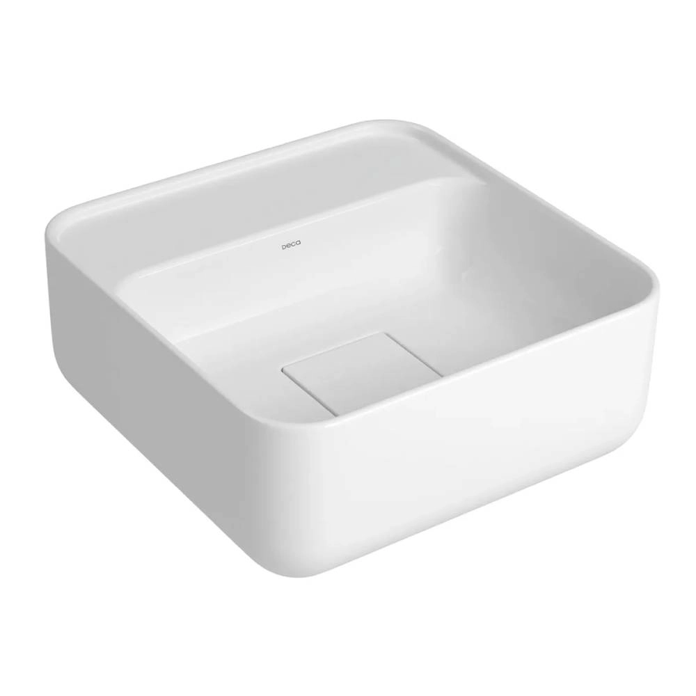 Cuba de Apoio Deca com Mesa Quadrada 30cm Slim Branco L.11030.M.17