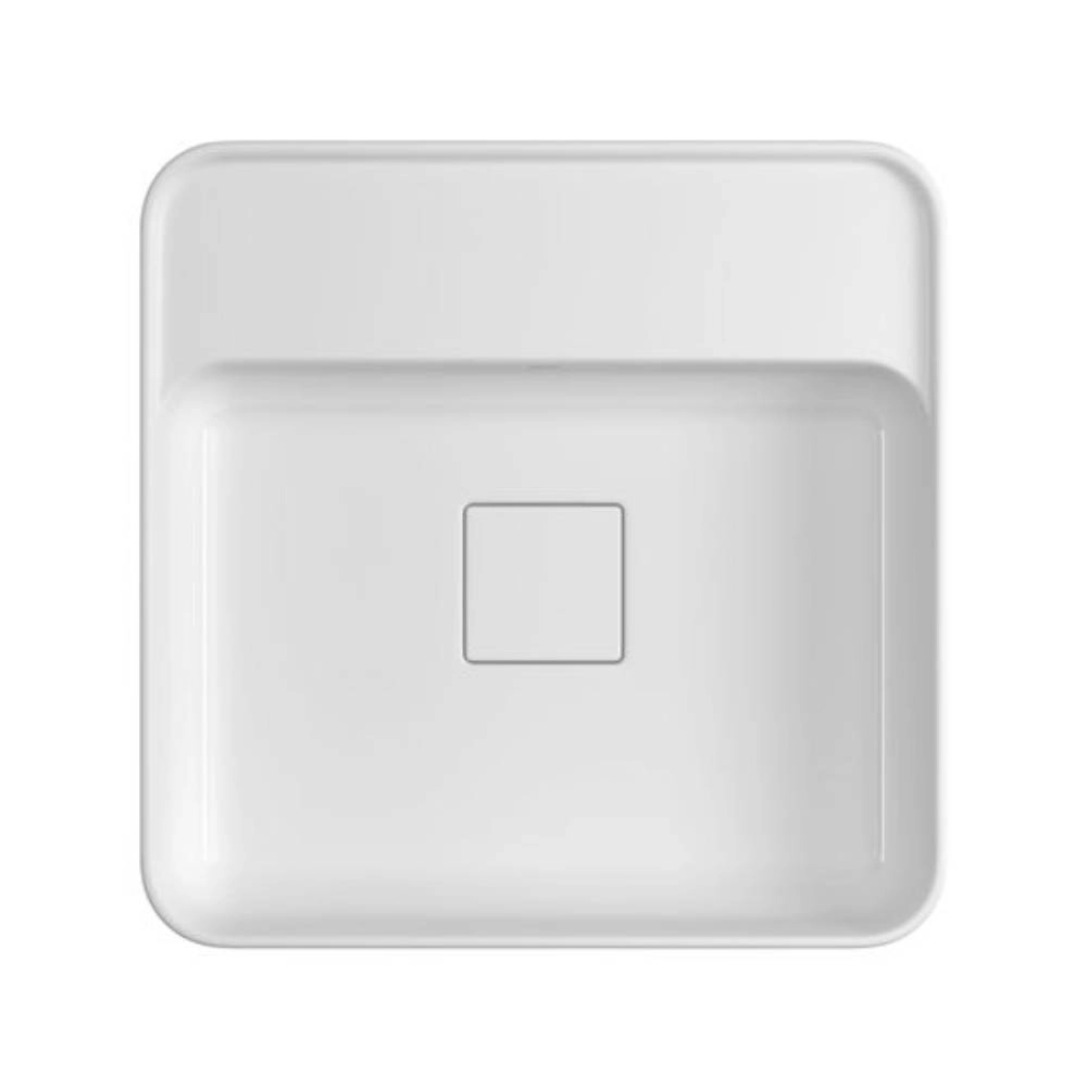 Cuba de Apoio Deca com Mesa Quadrada 40cm Slim Branco L.11040.M.17