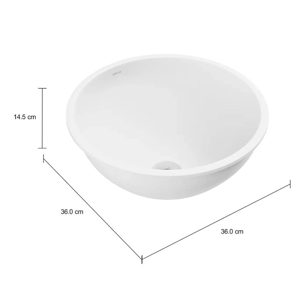 Cuba de Embutir Redonda Deca 36x36cm Branco Linha L.41.17