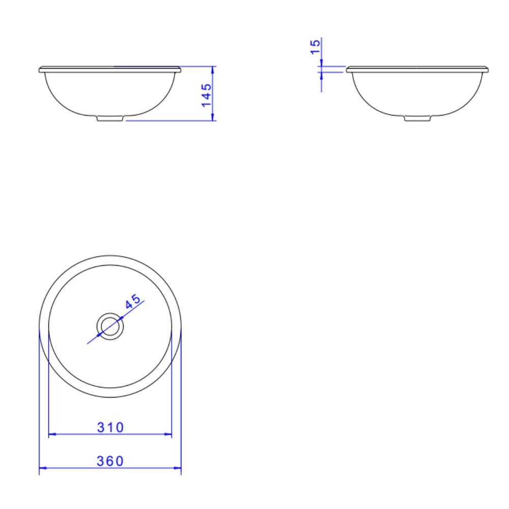 Cuba de Embutir Redonda Deca 36x36cm Branco Linha L.41.17