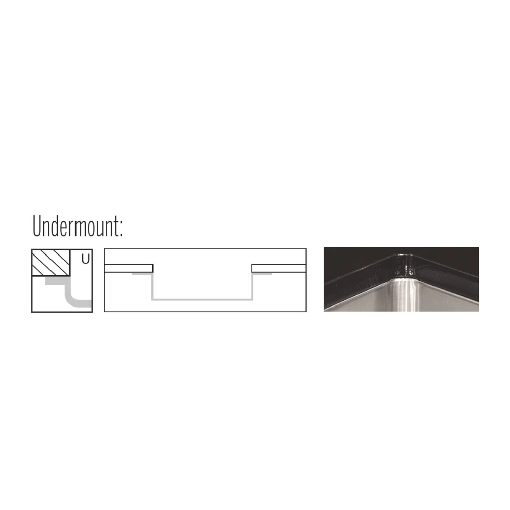 Cuba de embutir Tramontina Design Collection Quadrum 40 U em Aço Inox com Acabamento Acetinado 40x40 cm