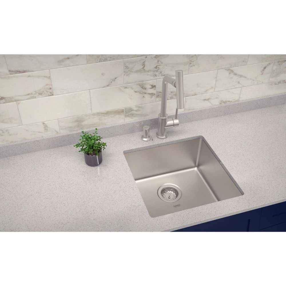 Cuba de embutir Tramontina Design Collection Quadrum 40 U em Aço Inox com Acabamento Acetinado 40x40 cm
