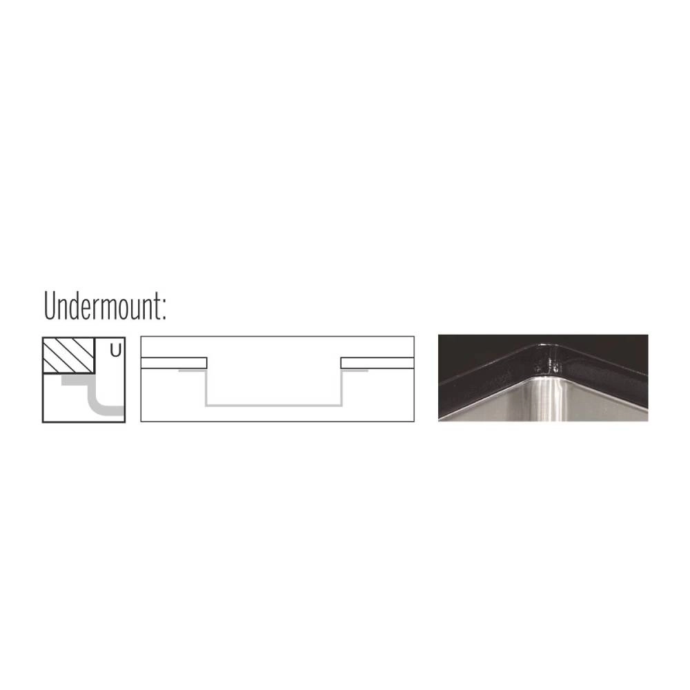 Cuba de embutir Tramontina Design Collection Quadrum 40 U em Aço Inox com Acabamento Acetinado 40x40 cm