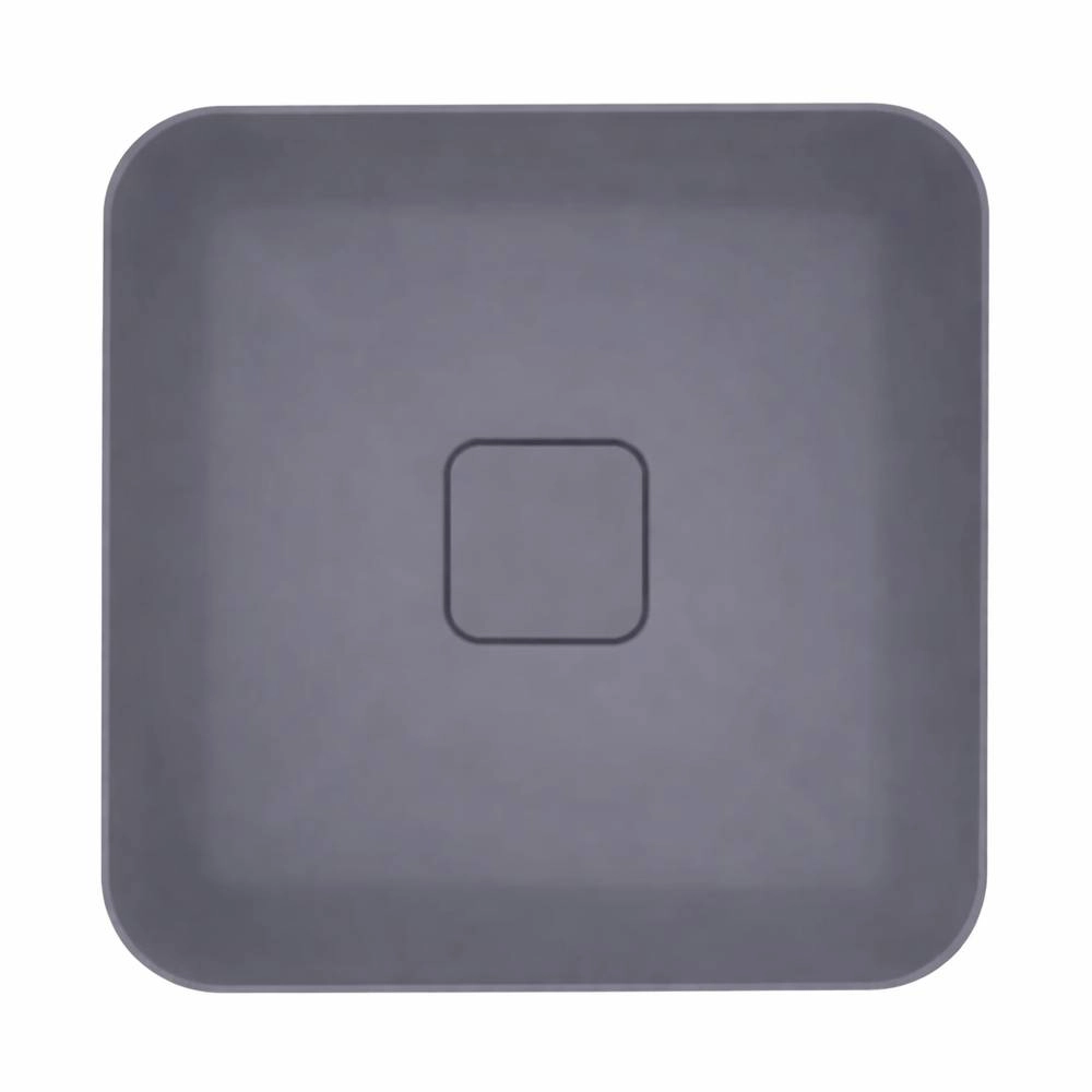 Cuba de Sobrepor Badenza QZ003AC Diamante Quaza Cinza Black Lea