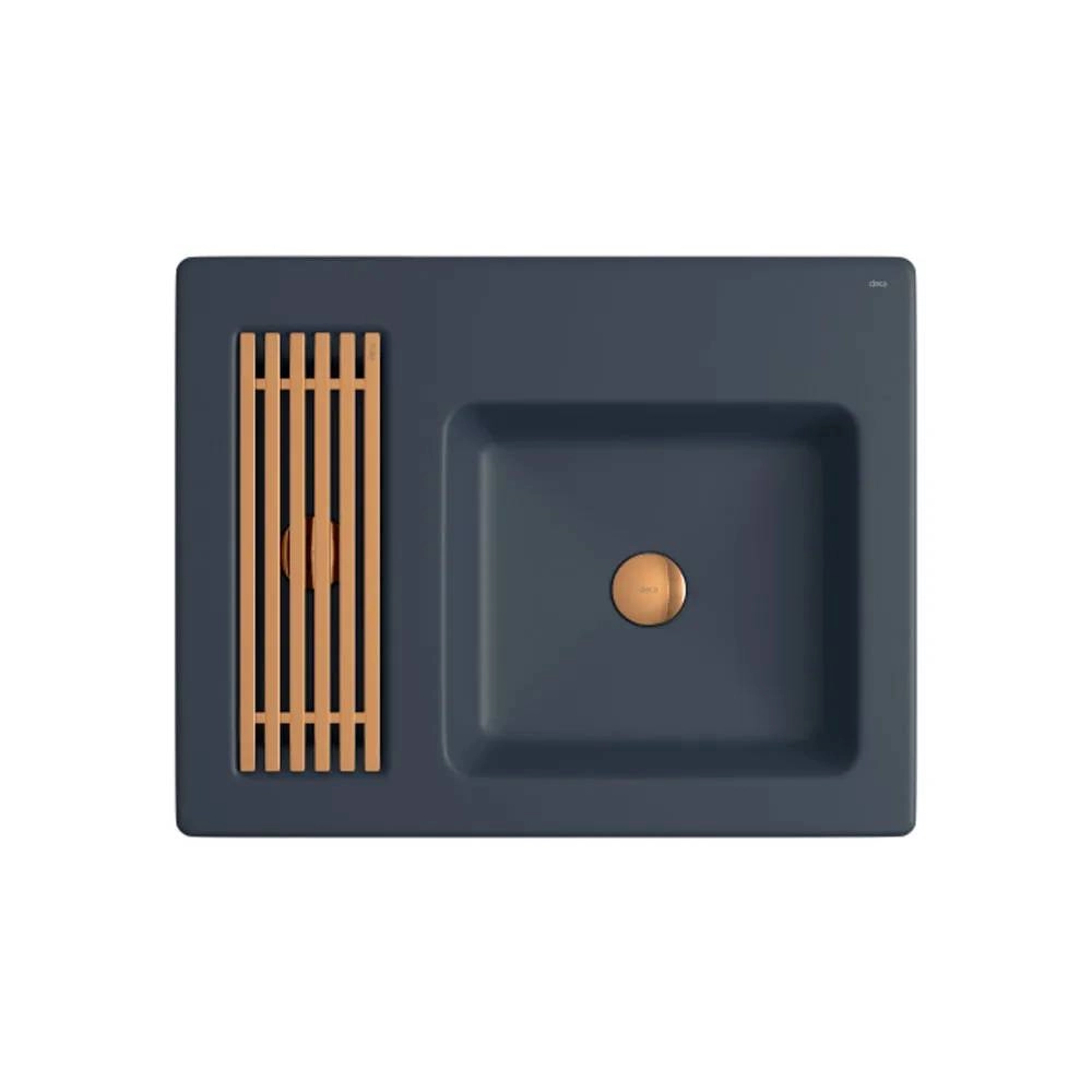 Cuba de Sobrepor Retangular Deca Navy Blue L.131.43