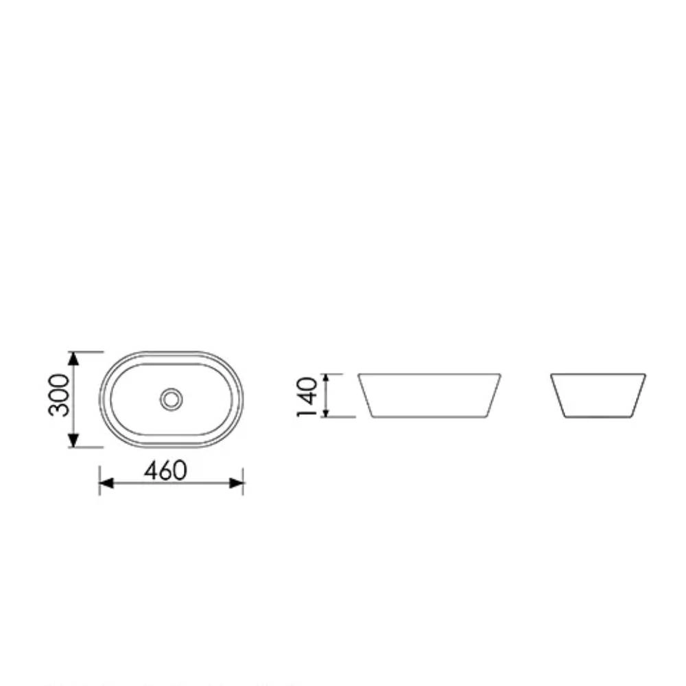 Cuba Fiori Apoio Oval Branco 450X300MM 55CB14