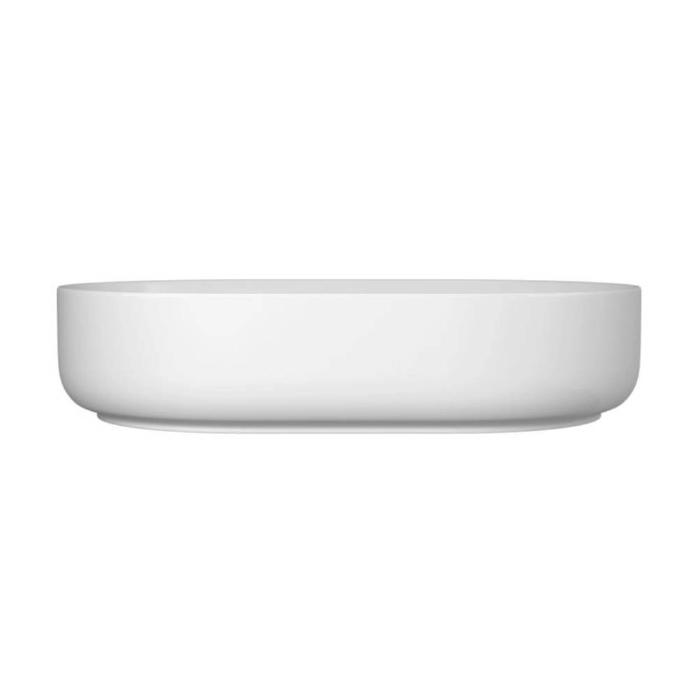 Cuba Oval de Apoio 60cm com Deck Branco Slim Deca L.14060.M.17
