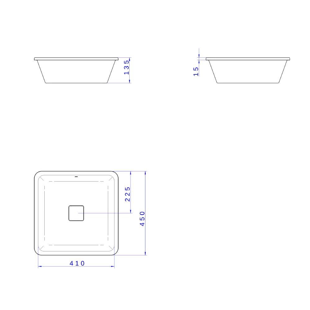 Cuba Quadrada de Embutir 40cm Branco Slim Deca L.31040.17