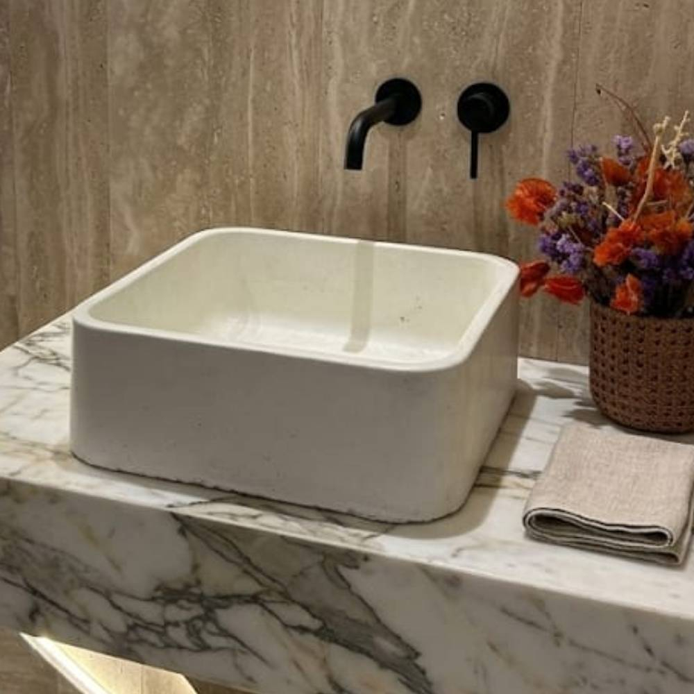 Cuba Quadrada Orna 40X40X13 Branca 