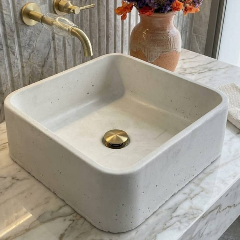 Cuba Quadrada Orna 40X40X13 Branca 