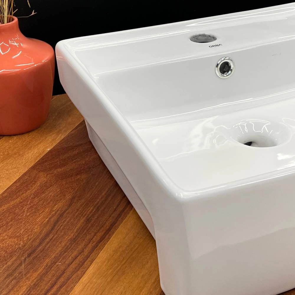 Cuba Quadrada Orna Buzios 41x41x15 Branco 8055A