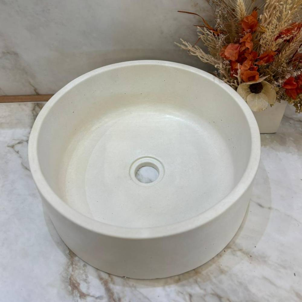 Cuba Redonda Orna 32X13 Branco Acetinado Cuba Redonda Orna 32X13 Branco Acetinado