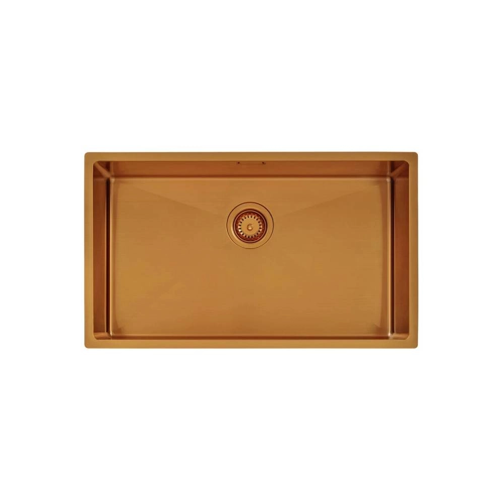 Cuba Tramontina Design Collection Quadrum em Aço Inox com Revestimento PVD Gold 70x40 cm Cuba Tramontina Design Collection Quadrum em Aço Inox com Revestimento PVD Gold 70x40 cm