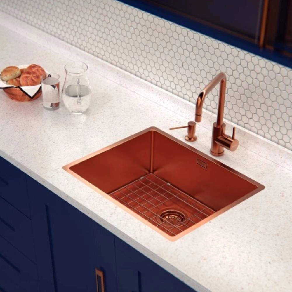 Cuba Tramontina Design Collection Quadrum em Aço Inox com Revestimento PVD Rose 50x40 cm